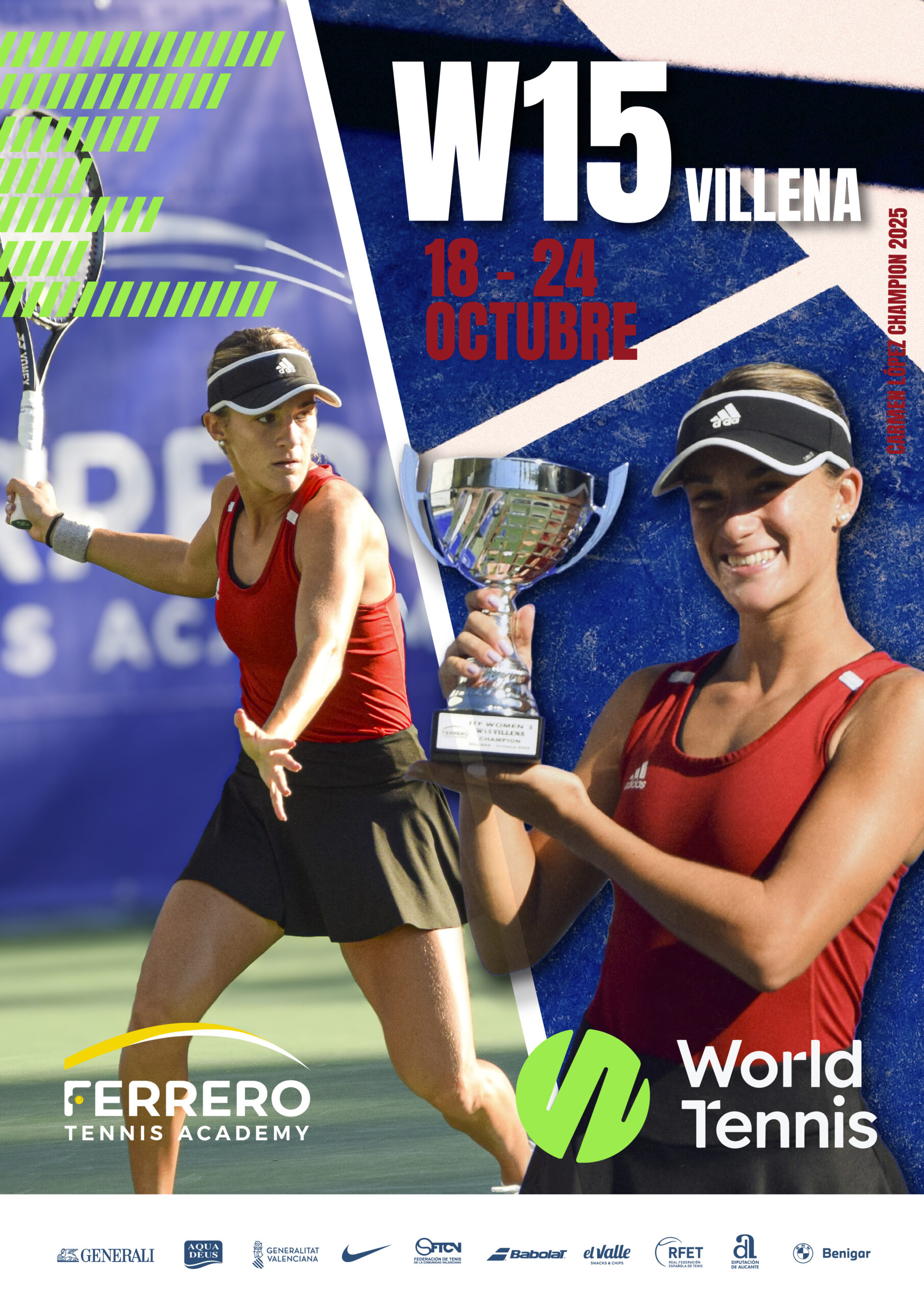 Cartel ITF W15 Villena 2026, del 18 al 24 de octubre